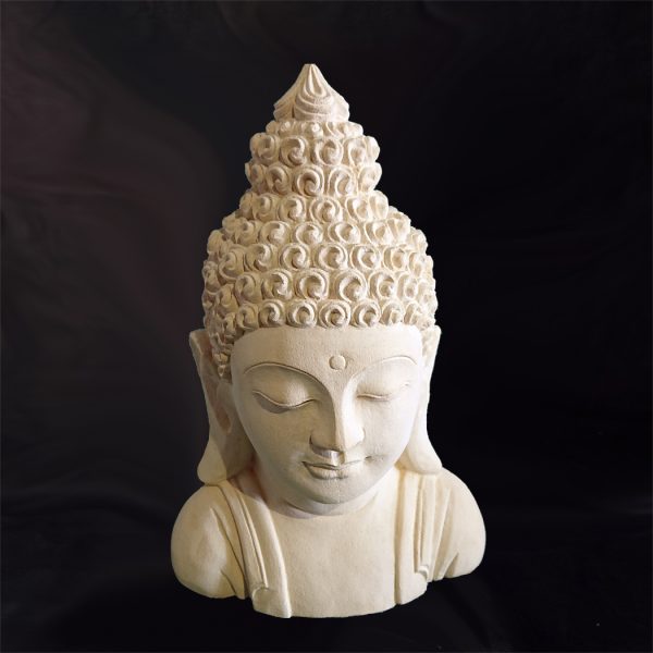 Buddha mellszobor – mészkő