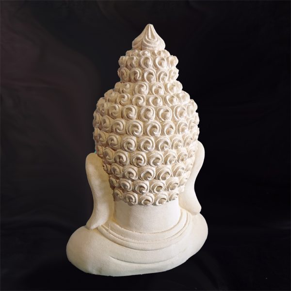 Buddha mellszobor – mészkő